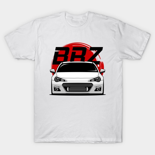 White BRZ JDM T-Shirt by GoldenTuners